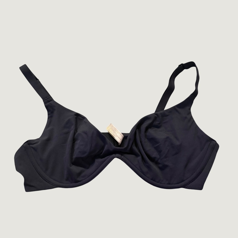 Skims Underwire Bra Size 36C Unlined Mesh Support Everyday Black